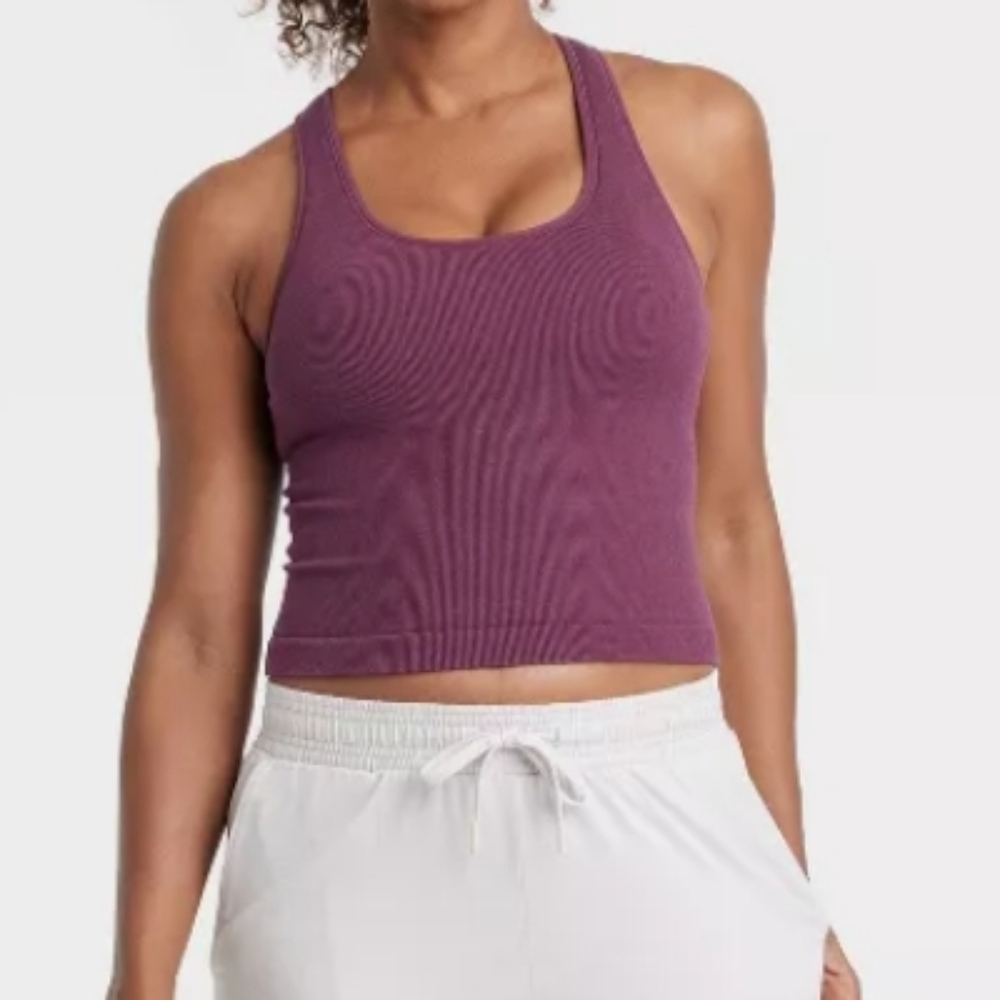 All In Motion Seamless Racerback Ribbed Tank Top - Picture 1 of 8